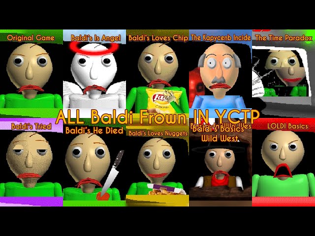 All Animations Baldi's Frown In YCTP [Baldi's Basics Frown]