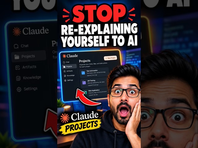 STOP Re-Explaining Yourself to AI🤯 Claude Projects Change Everything #shorts #claude #viral #usa #ai