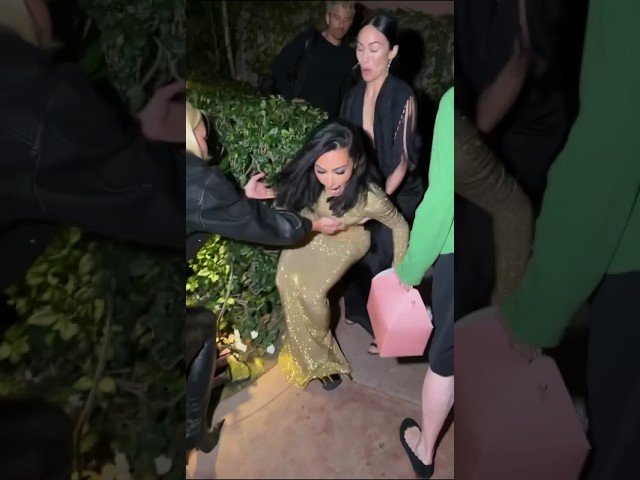 Kim Kardashian Nearly Falls in 8-Inch Heels at Oscars Party, Laughs It Off