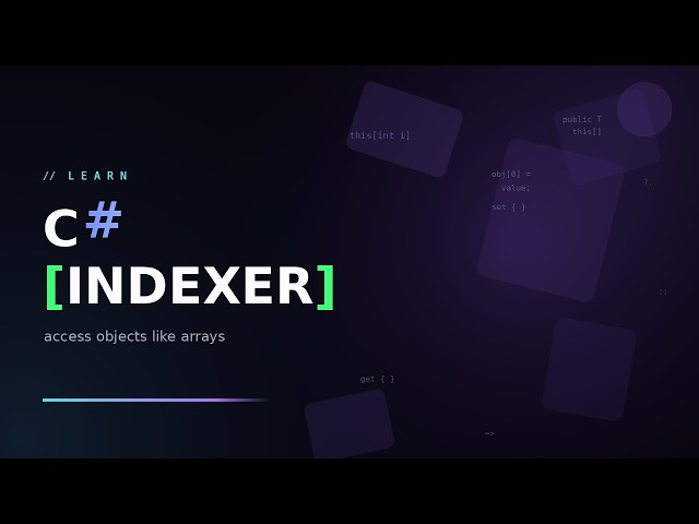 indexer || basic || C Sharp || OOP || Bangla