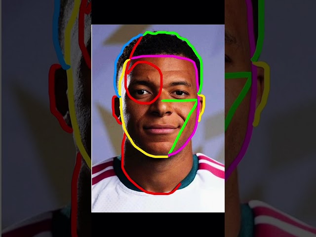 How to draw Kylian mbappe step by step 