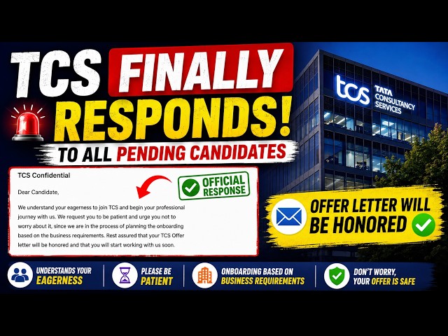 TCS Finally Responds to Pending Candidates 🚨 Offer Letter & Joining Update