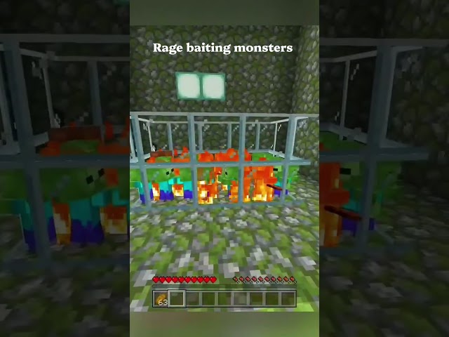 Rage baiting monster in minecraft #minecraftshorts #shorts #minecraft #gaming