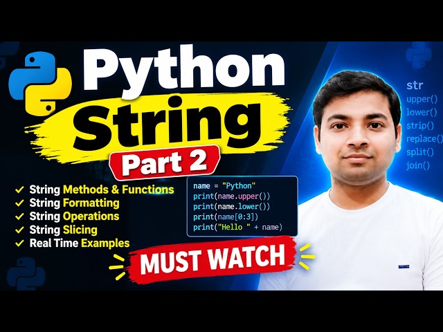 Python String Part 2 | Complete Python Strings Tutorial with Examples | Day 11