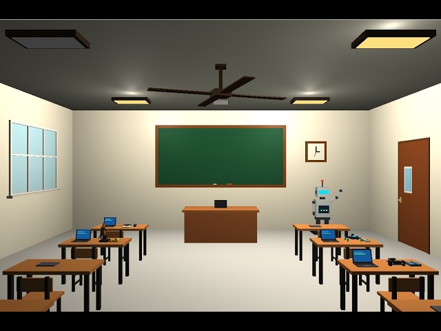 Interactive 3D Classroom & Robotics Lab | Modern OpenGL C++ Project Demo