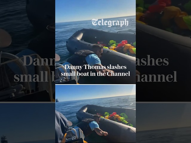 Danny Thomas slashes small boat in the Channel