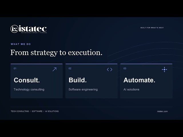 Meet iStatec | Technology Consulting, Software & AI Solutions