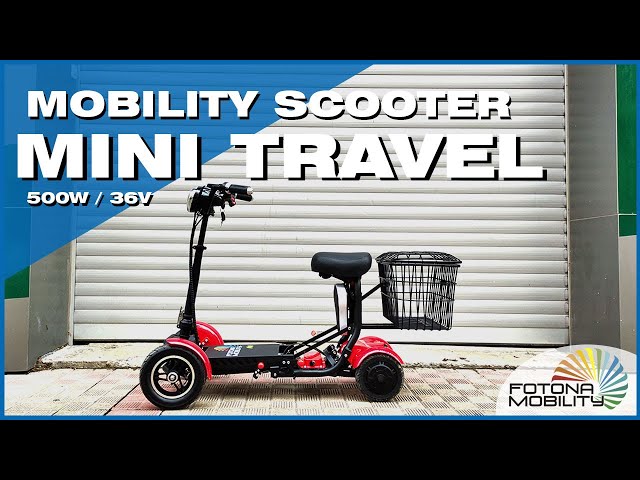 ⭐️ MINI TRAVEL |Power and foldable 4 Wheel Electric Mobility Scooter | 500W 36V | REVIEW | 2021