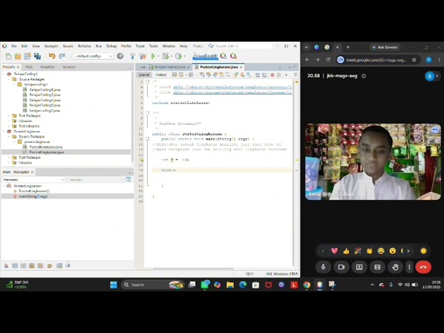LiveCoding Mencari Luas dan Keliling Lingkaran menggunakan Netbeans_Benar Bintang Sahaja260605110225