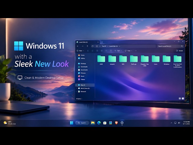 Windows 11 with a Sleek New Look | Clean & Modern Desktop Setup