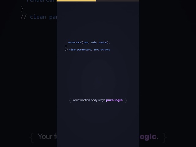 Stop Writing props.user Everywhere ⚡ (Destructuring Pattern) #shorts