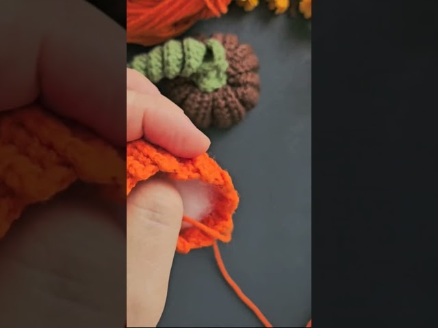 WOW SUPER EASY MINI CROCHET PUMPKİN 😍😍 #knitting #crochet #grannysquare