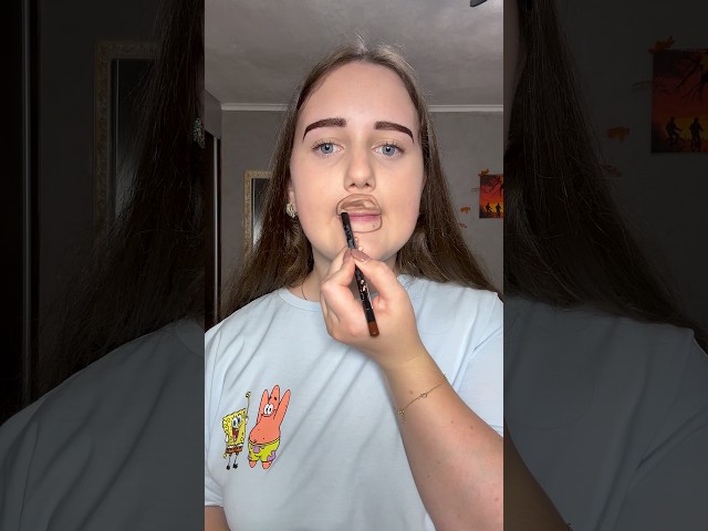 A HUGE mistake with giant lips! 😭 #makeup #funny