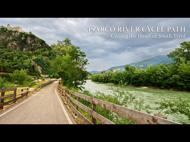 🚴‍♂️ Isarco River Path | 4K 60fps Virtual Workout | Bike Riding Video for Stationary Bike
