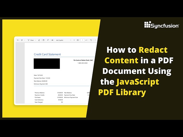 How to Redact Content in a PDF Document Using the JavaScript PDF Library