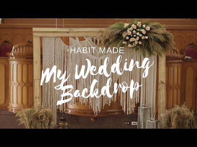 Macrame Wedding Backdrop | 8ft x 7ft Large Macrame Wall Hanging | Macrame Wedding Arch | Habit Made