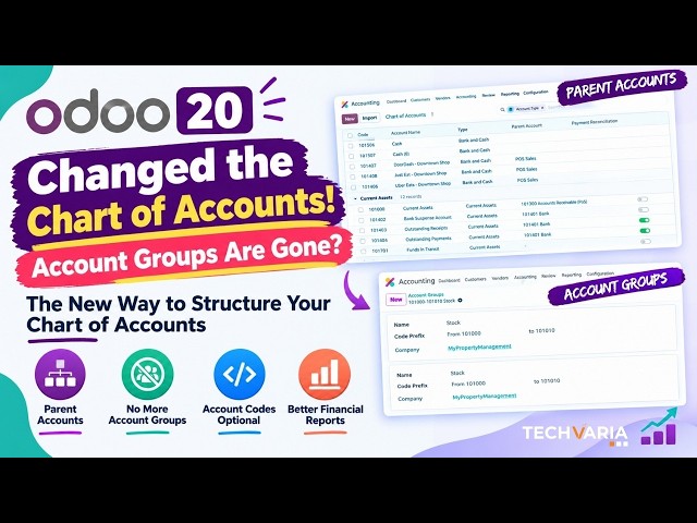 Odoo 20 Changed the Chart of Accounts! Account Groups Are Gone? The New Way to Structure Your COA