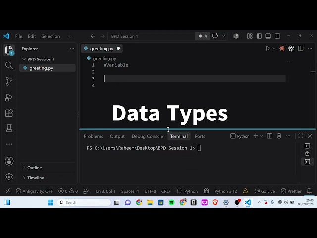 1. BPD program - Introduction to Python Programming