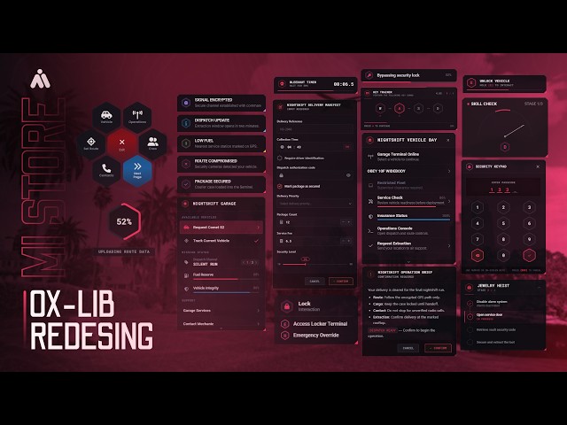 The Ultimate OX LIB Redesign | 6 BRAND NEW INTERFACES INCLUDED Modern & Zombie Survival UI [FIVEM]