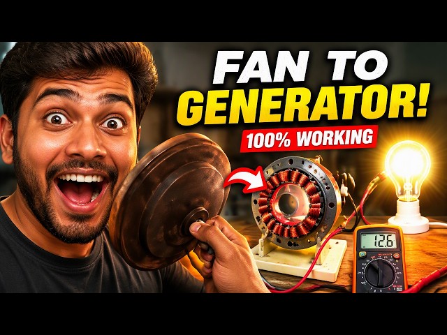 How To Make Generator From Fan With Magnate | Explainer tech