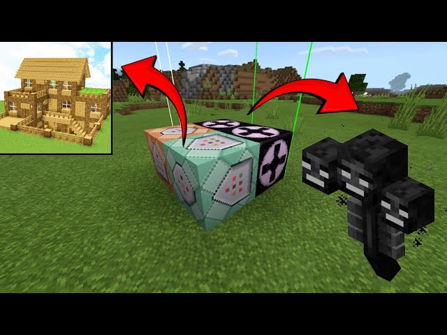 Summon wither in block crazy robo world craft by command block 