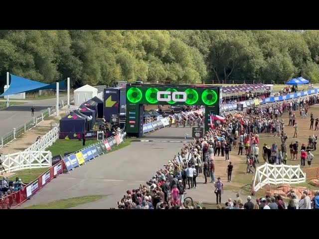 Women's elite mountain bike race start at UCI Mountain Bike Wold Cup in Soldier Hollow.