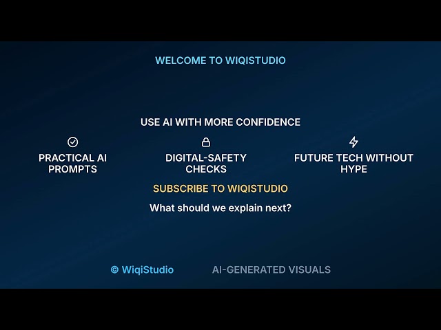 Welcome to WiqiStudio | Practical AI & Future Tech