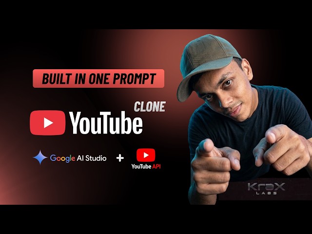 I Built a YouTube Clone with AI in One Prompt 🤯 | Google AI Studio + YouTube API