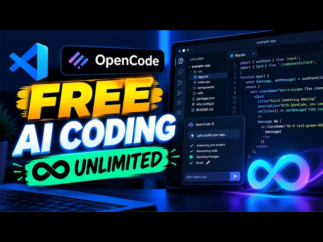 OpenCode: Free Unlimited AI Coding in VS Code (Vibe Coding Setup)