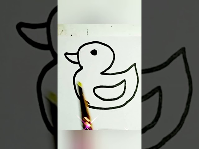 Drawing duck #shortsvideo​ #youtubeshorts​ #howtodrawflowervase