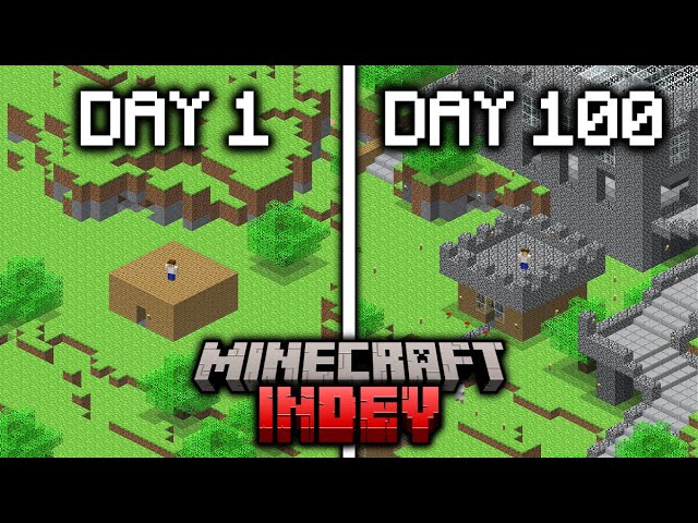 I Survived 100 Days in Minecraft's Oldest Update Possible - Minecraft Indev