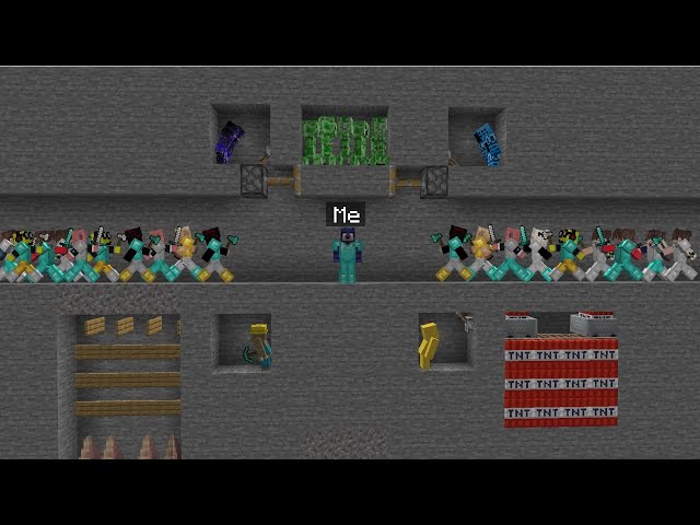 100 Players VS Minecraft Traps!