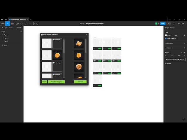 Figma plugin - Multiple images fill or replace. #figma #webdesign #uidesign #wireframe #figmaplugins
