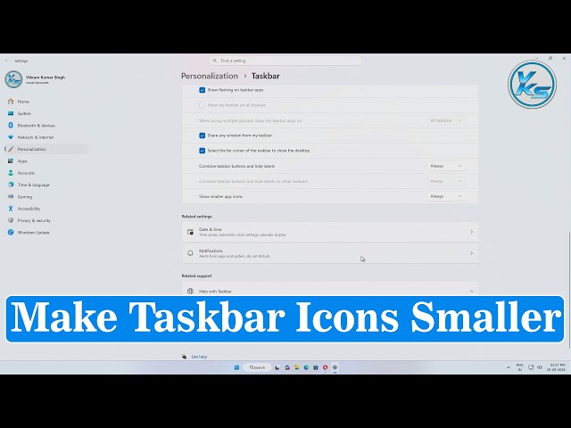 How To Make Taskbar Icons Smaller in Windows 11