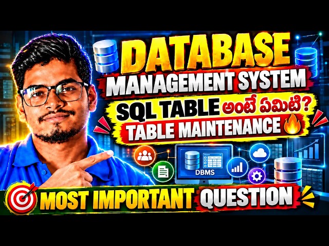 SQL Table Maintenance | CREATE, ALTER, DROP & TRUNCATE | DBMS | What is an SQL TABLE? | Degree Cl...