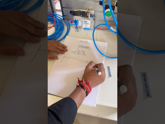 3/2DCV solenoid operation with push button operation #pneumaticvalve