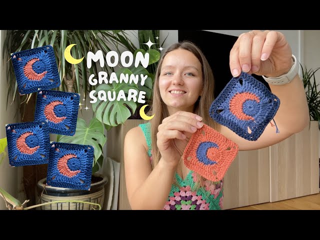 🌙 MOON CROCHET GRANNY SQUARE 🌙 | beginner-friendly pattern