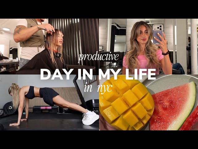 PRODUCTIVE DAY IN MY LIFE ❥ working out, getting a haircut in nyc, health update & more!!!