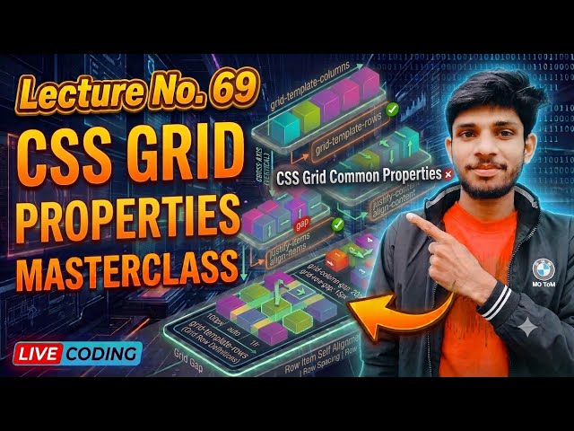 CSS Grid Common Properties | Lecture 69: Complete Web Development Course