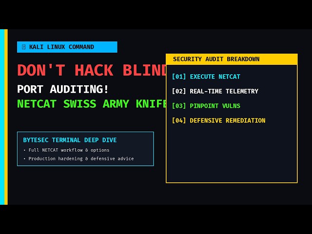 Mastering Network Port Auditing & Banner Grabbing with Netcat in Kali Linux | Full CLI Masterclass