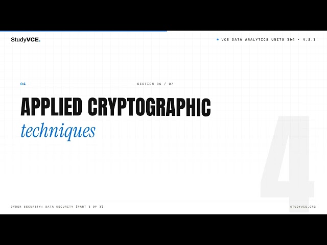 VCE Applied Computing: Data Analytics 4.2.3 — Cyber security