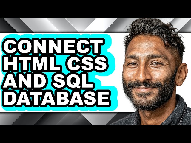 How to Connect Html Css and Sql Database (only Way)