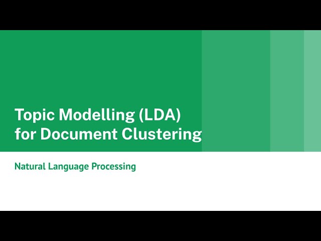 Topic Modelling Using LDA for Document Clustering | NLP KGPTalkie | Python
