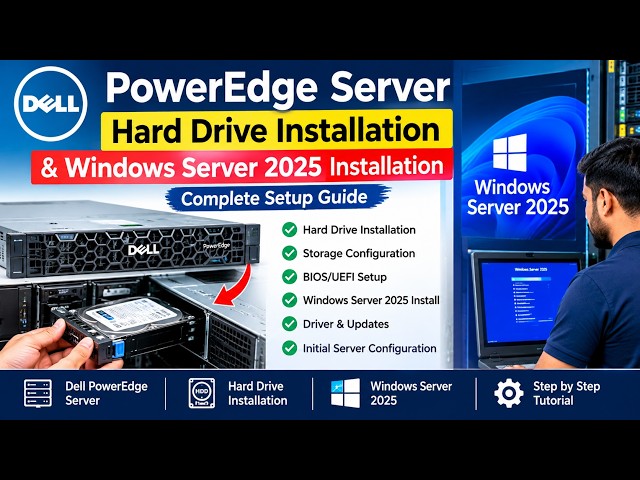 Dell PowerEdge Server Hard Drive & Windows Server 2025 Installation | Complete Setup Guide
