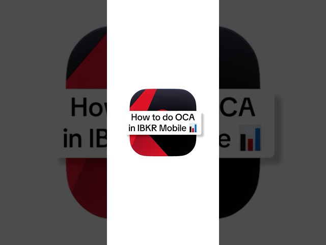 How to do an OCO in IBKR Mobile 📊 #ibkr #trading #optionstrading