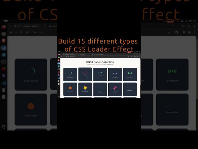 15 CSS Loaders in ONE Video 🔥 #shorts #htmlcss #coding #design