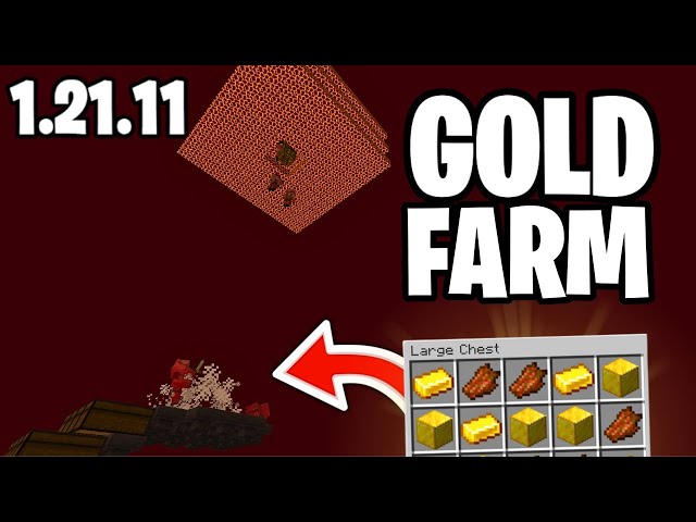 How to Build a Gold Farm in Minecraft Java 1.21.11