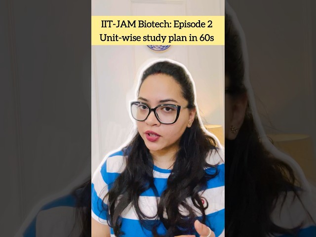 Ep: 2– IIT-JAM Unit-Wise Study Plan in 60s #iitjam2026 #iitjambt #iitjam #iitjambiotechnology #iit