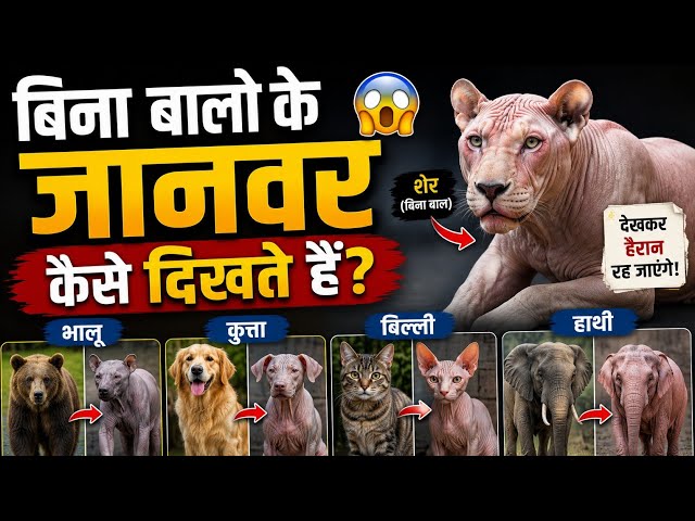 bina balo ke janwar ll बिना बालो के जानवर कैसे दिखते है #amazingfacts