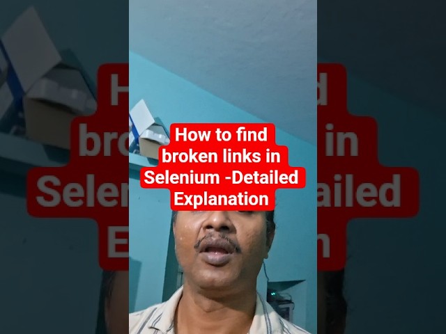 How to find broken links in a web page using selenium automation? #selenium #interviewprocess